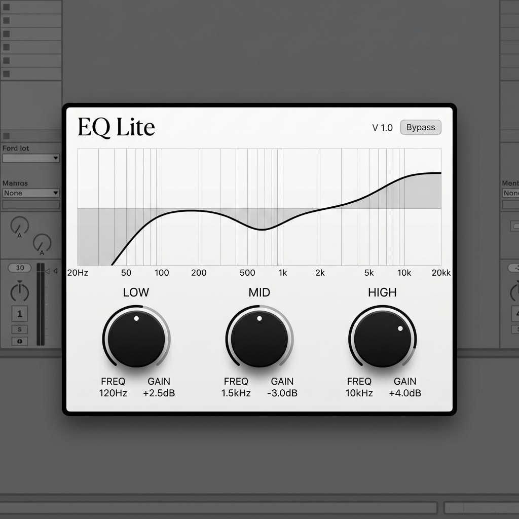 EQ Lite parametric equalizer UI