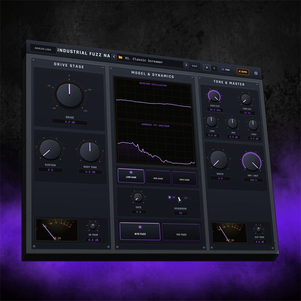 Silk Fuzz distortion plugin UI